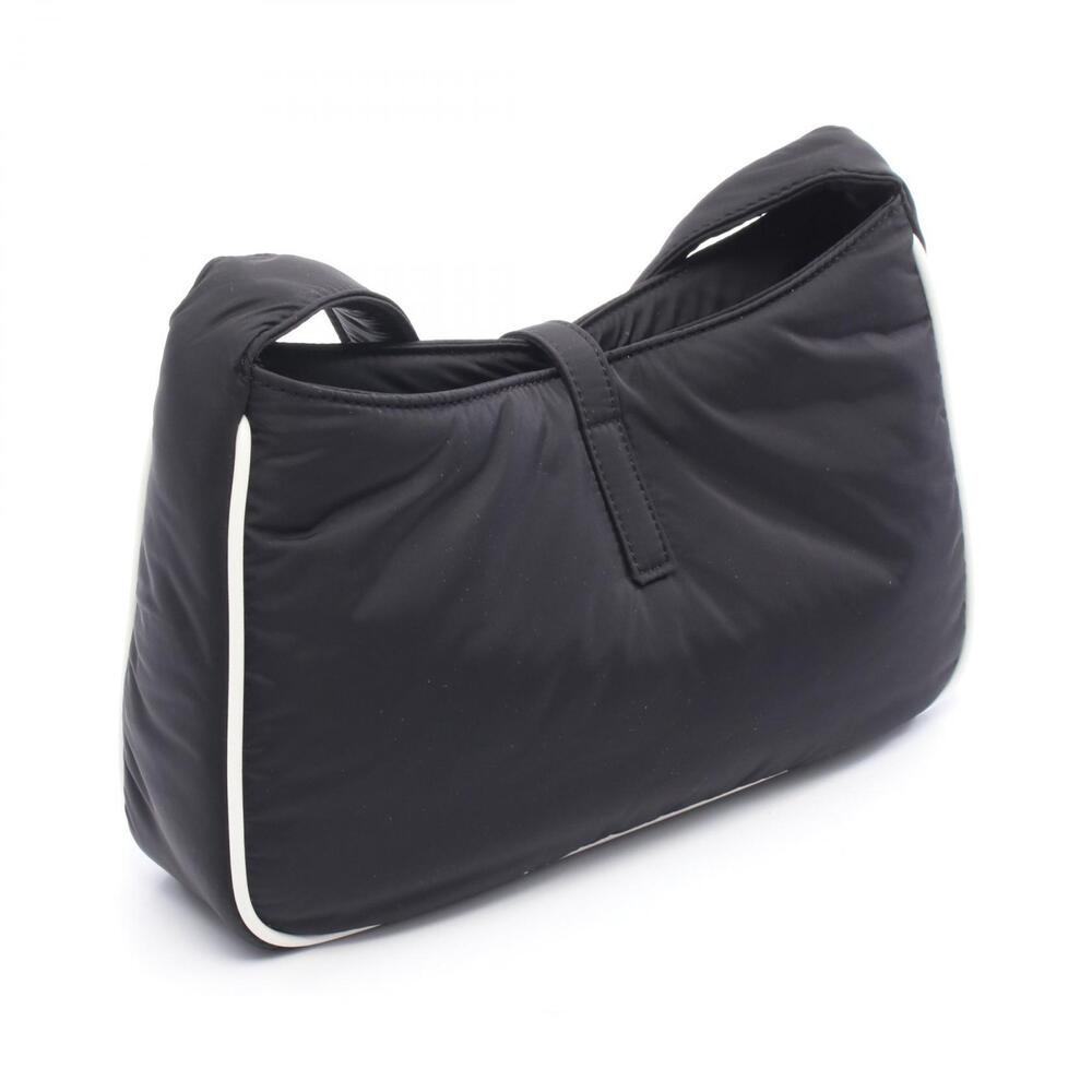 Saint Laurent Paris Shoulder Bag Leather Black White